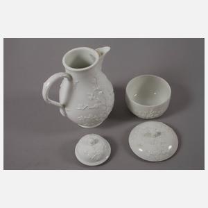 Meissen barockes Restservice Reliefdekor