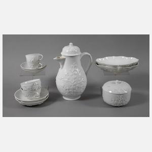 Meissen barockes Restservice Reliefdekor