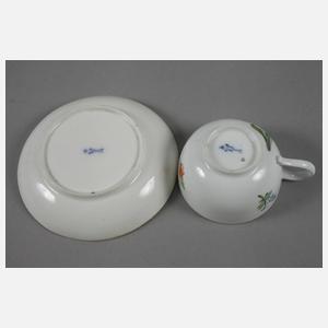 Meissen Tasse und Untertasse Marcolinizeit
