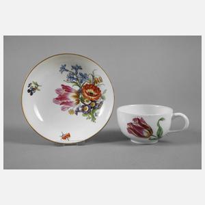 Meissen Tasse und Untertasse Marcolinizeit