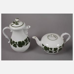 Meissen Frühstückservice Weinlaubdekor