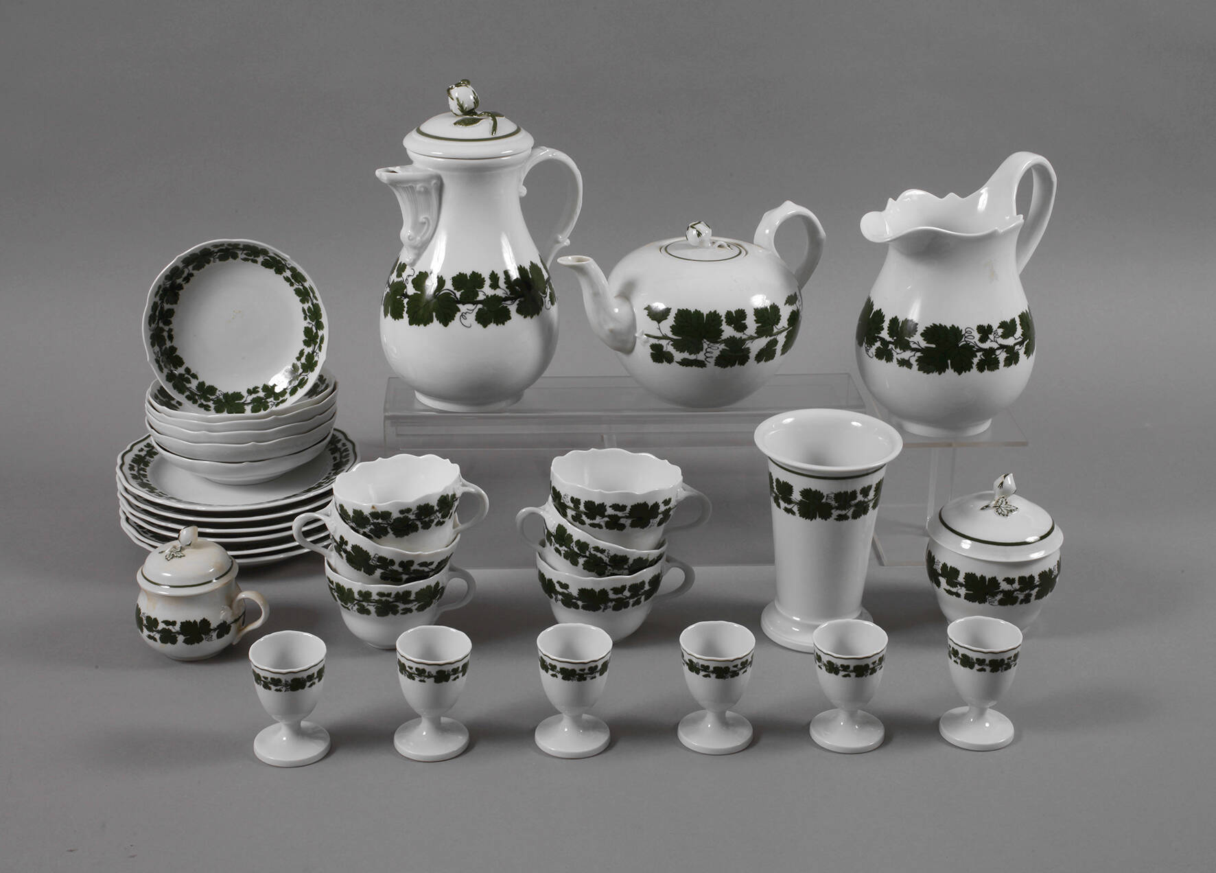 Meissen Frühstückservice Weinlaubdekor