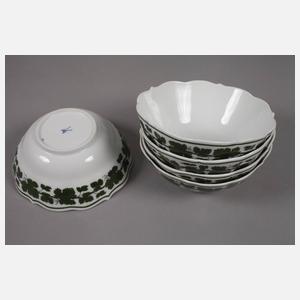 Meissen Speiseservice-Konvolut Weinlaubdekor