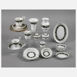 Meissen Konvolut Weinlaubdekor