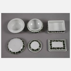 Meissen Konvolut Weinlaubdekor