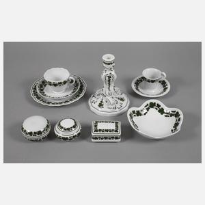 Meissen Konvolut Weinlaubdekor