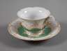 Meissen Mokkatasse mit Untertasse "B-Form"