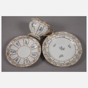 Meissen zwei Mokka-Prunkgedecke