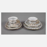 Meissen zwei Mokka-Prunkgedecke111