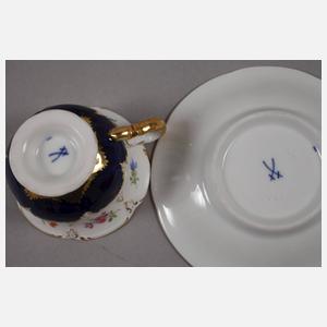 Meissen Konvolut Mokkatassen