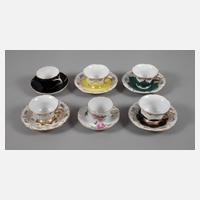 Meissen Konvolut Mokkatassen111