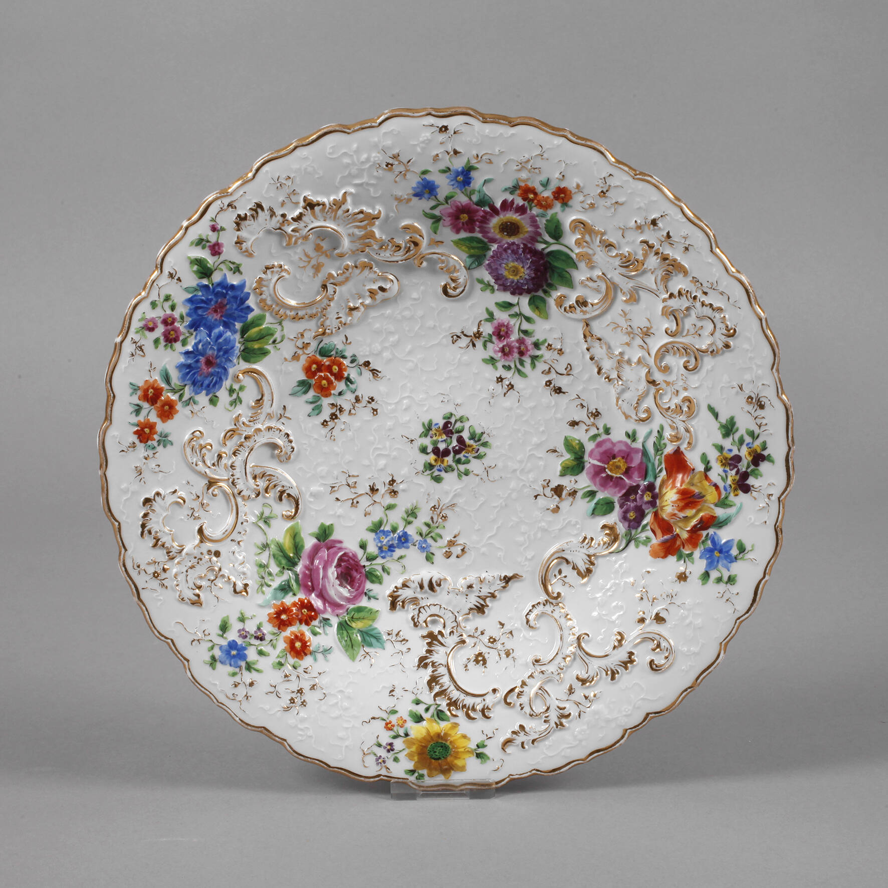 Meissen Prunkteller Biedermeier