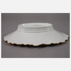 Meissen ovale Prunkschale Weinrankenrelief