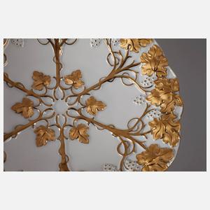 Meissen kleine Prunkschale Weinstockrelief