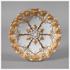 Meissen kleine Prunkschale Weinstockrelief