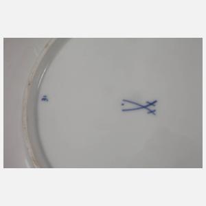 Meissen Prunkteller Eichenlaubrelief