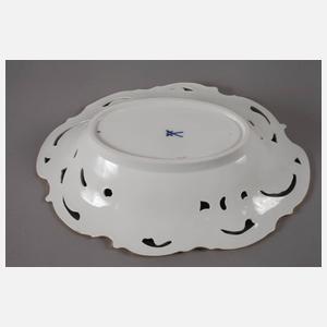 Meissen ovale Prunkschale "Blumenbukett"