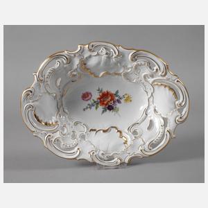 Meissen ovale Prunkschale "Blumenbukett"
