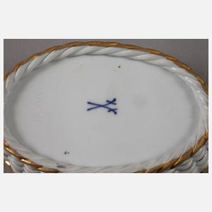 Meissen kleine Korbschale "Blumenbukett"