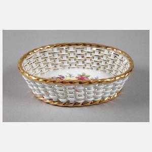 Meissen kleine Korbschale "Blumenbukett"