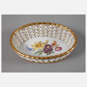 Meissen kleine Korbschale "Blumenbukett"