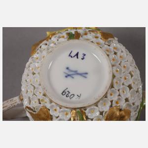 Meissen Schneeball-Tasse mit Vögeln