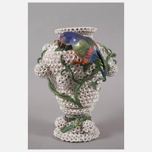 Schneeball-Vase mit Papagei