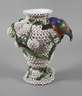 Schneeball-Vase mit Papagei