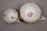 Meissen zwei Tassen Blütenbesatz