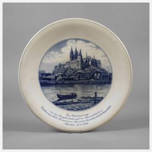 Meissen Erinnerungsteller mit Ansicht Meißener Burg