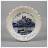 Meissen Erinnerungsteller mit Ansicht Meißener Burg111