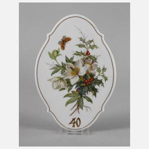 Meissen Bildplatte Winterbukett