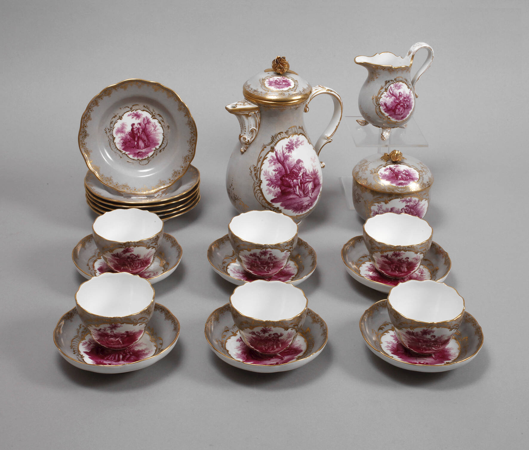 Meissen Kaffeeservice Watteaumalerei