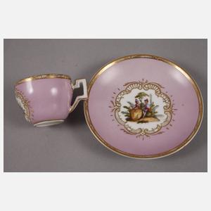 Meissen Mokkatasse Figurenmalerei