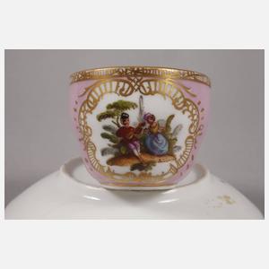 Meissen Mokkatasse Figurenmalerei