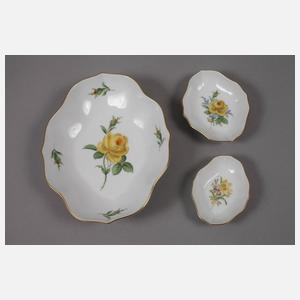 Meissen Konvolut "Gelbe Rose"
