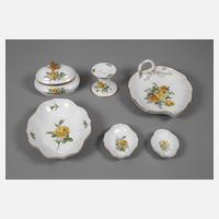Meissen Konvolut "Gelbe Rose"111