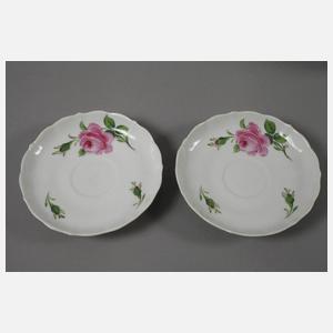 Meissen vier Serviceteile "Rote Rose"