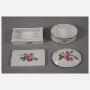 Meissen Konvolut "Rote Rose"