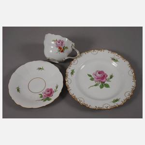 Meissen Konvolut "Rote Rose"