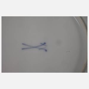 Meissen sechs Speiseteller "Rote Rose"