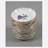 Meissen zwölf Konfektschalen "Blume 1"111
