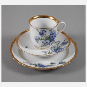 Meissen Gedeck naturalistische Blumenmalerei