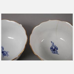 Meissen Teeservice "Blaue Blume und Insekten"