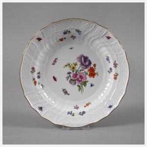 Meissen Suppenteller "Blumen und Insekten"