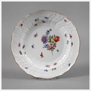 Meissen Suppenteller "Blumen und Insekten"