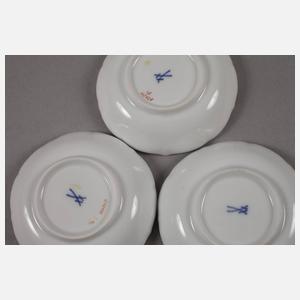 Meissen Konvolut Konfektschälchen Blumenmalerei
