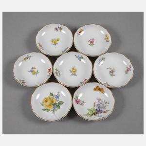 Meissen Konvolut Konfektschälchen Blumenmalerei