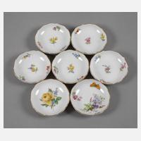 Meissen Konvolut Konfektschälchen Blumenmalerei111