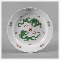 Meissen große Anbietplatte "Grüner Mingdrache"111
